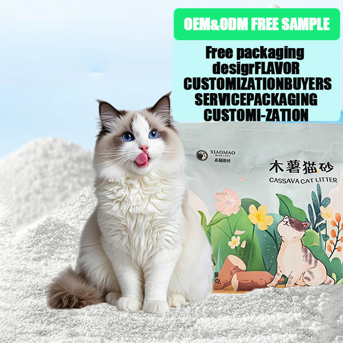 Biodegradable Flushable Corn Cassava Litter Eco-Friendly Natural Plant Cassava Cat Litter Sand Dust Free Household Flushable Cassava Litter