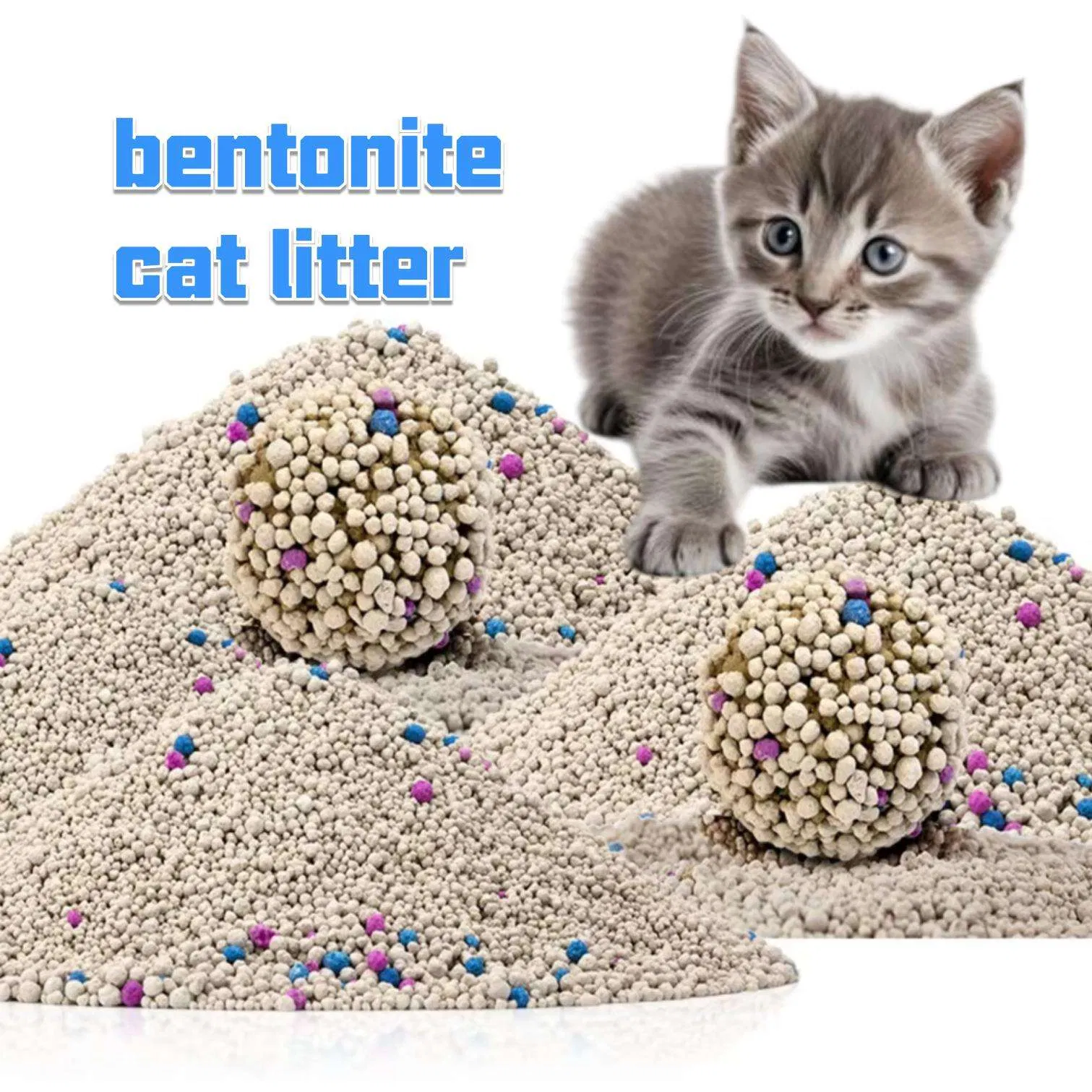 Wholesale Custom Bentonite Clay Colorful Ball Shaped Cat Sand Natural Cat Litter with Scent
