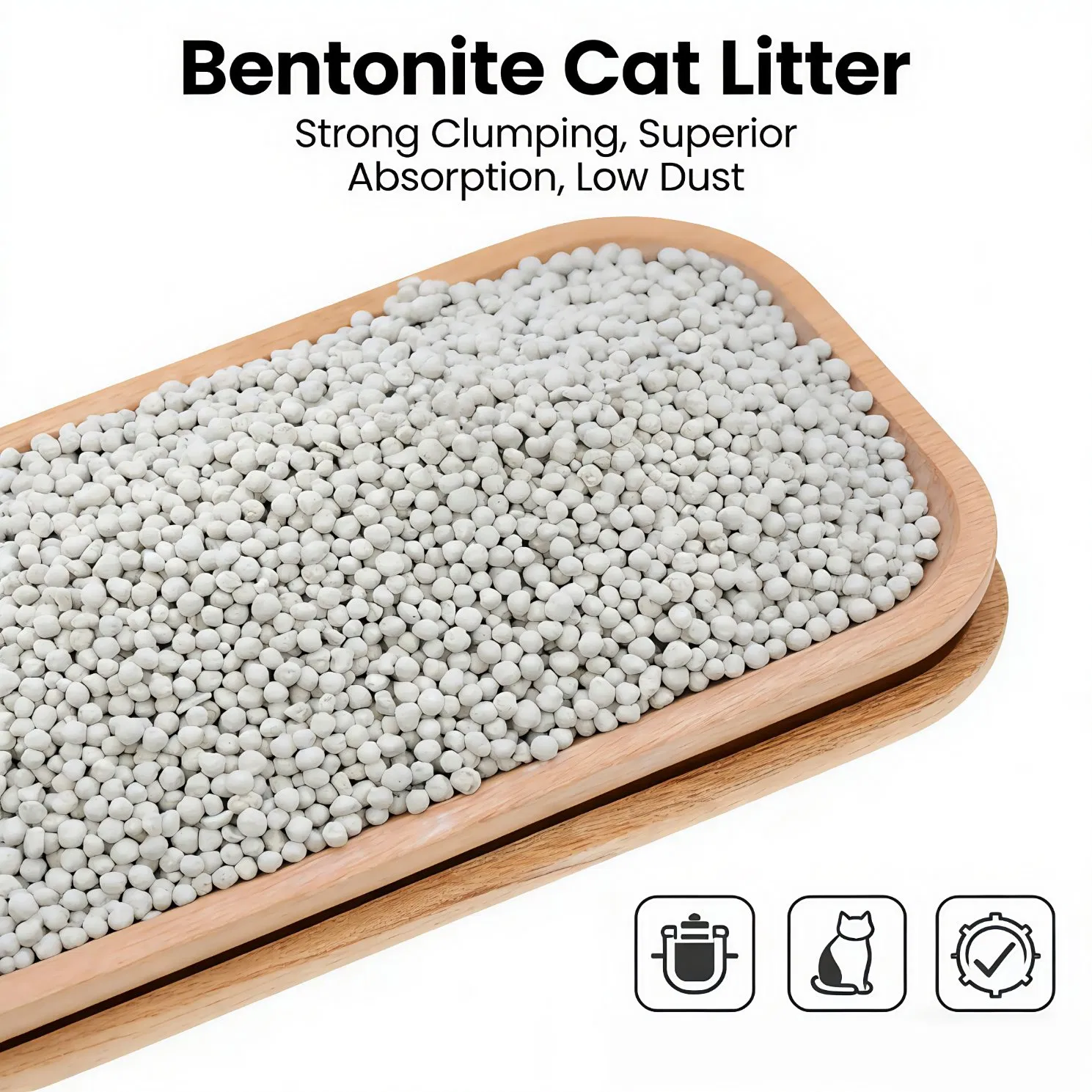 OEM Clumping Sodium Clay Sand Factory Dust Free Premium Bentonite Cat Litter