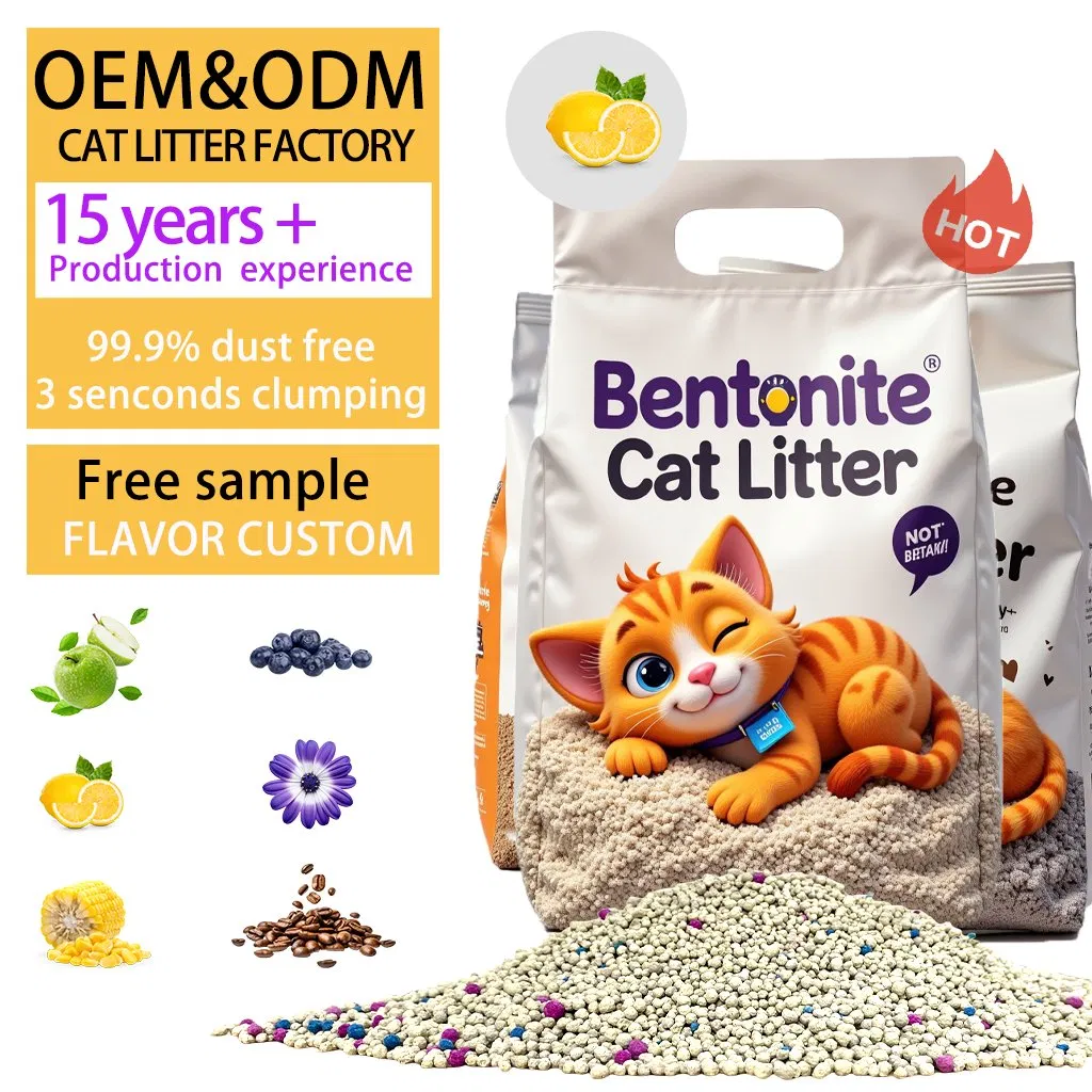 Cat Sand Mineral Litter Sodium-Based Ore Activated Charcoal Cat Litter Deodorising Dust-Free Cattery Source Factory Wholesale