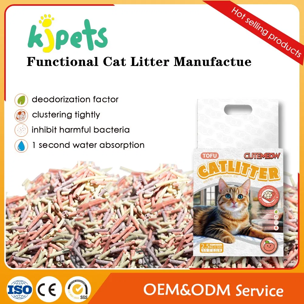 Broken Tofu Cat Litter Eco-Friendly 100% Plant Fiber Disposable Natural Scent 1kg 5kg 10L 20kg 25kg Stocked OEM Pet Cleaning