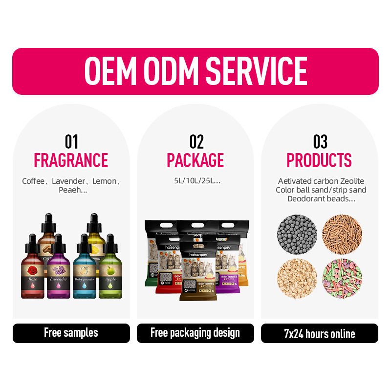 Free Samples Flushable Odor Control Coffee Lemon Rose Lavender Eco Friendly Strong Clumping Paper Cat Litter