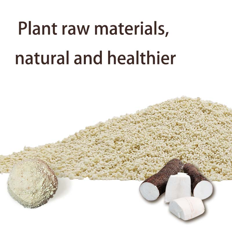 OEM/ODM Wholesale Eco-Friendly Highly Absorbent Dust-Free Natural Cassava Cat Litter That Clumps Quickly and Tightly in 2 Seconds Biodegradable Cat Sand