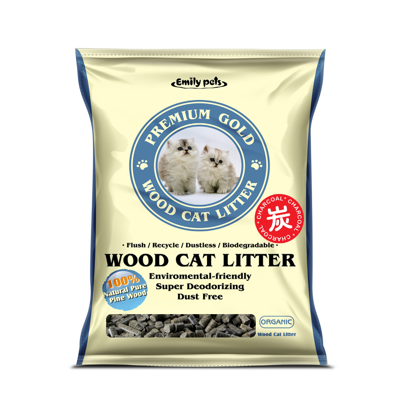 Natural Pine Wood Chip Pellets 100% Clumping Cat Litter for Small Animals