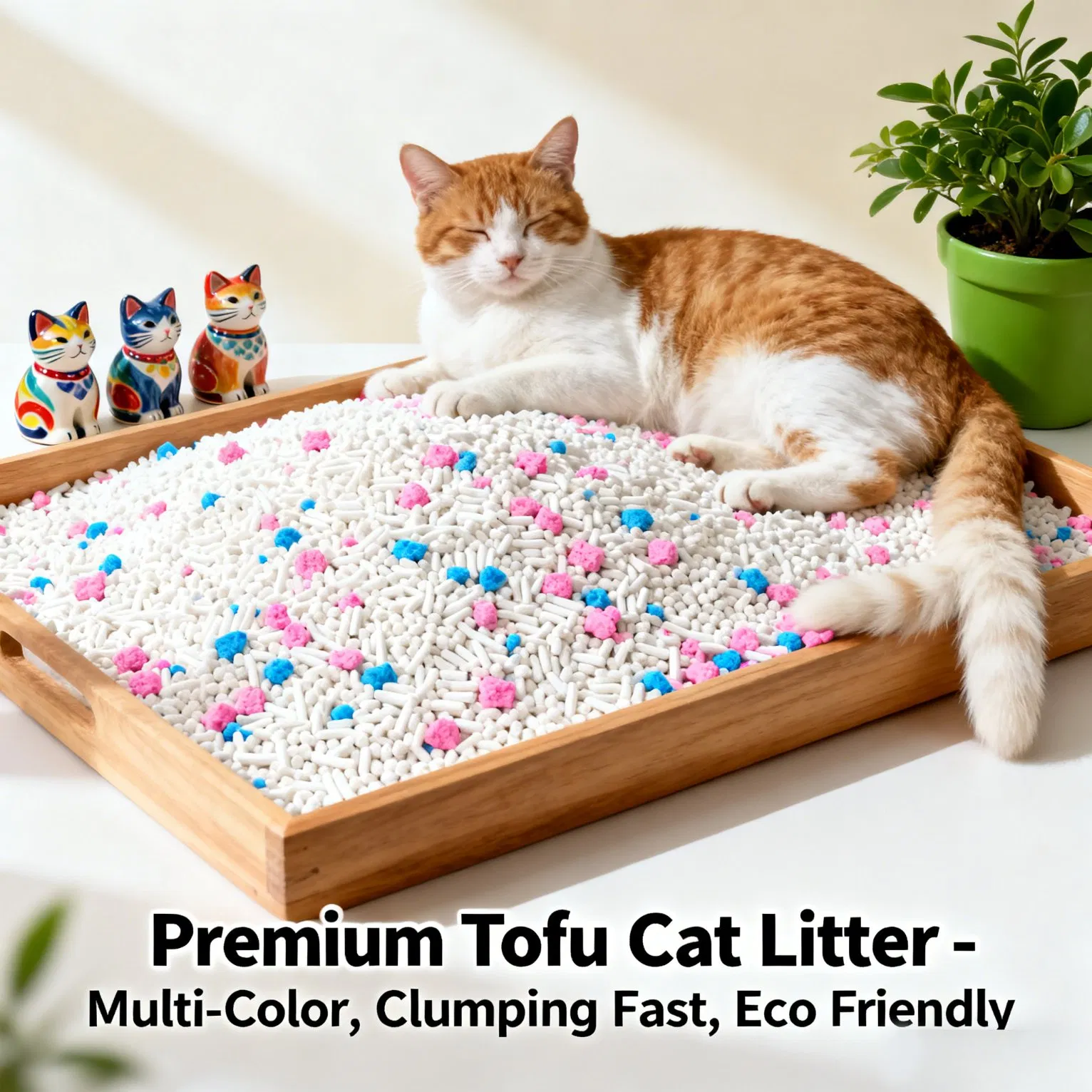 Wholesale Pet Product Kitty Sand Factory Direct Supply Self Cleaning Biodegradable Flushable Clumping Natural Plant Tofu Cat Litter with Multiple Granule Sizes