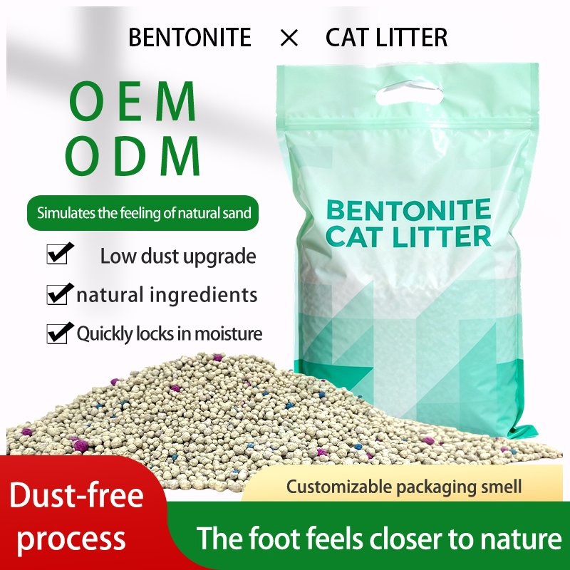 Natural Clay Bentonite Cat Litter OEM ODM Low Tracking Formula Fast Delivery Low Dust Custom Manufacturing