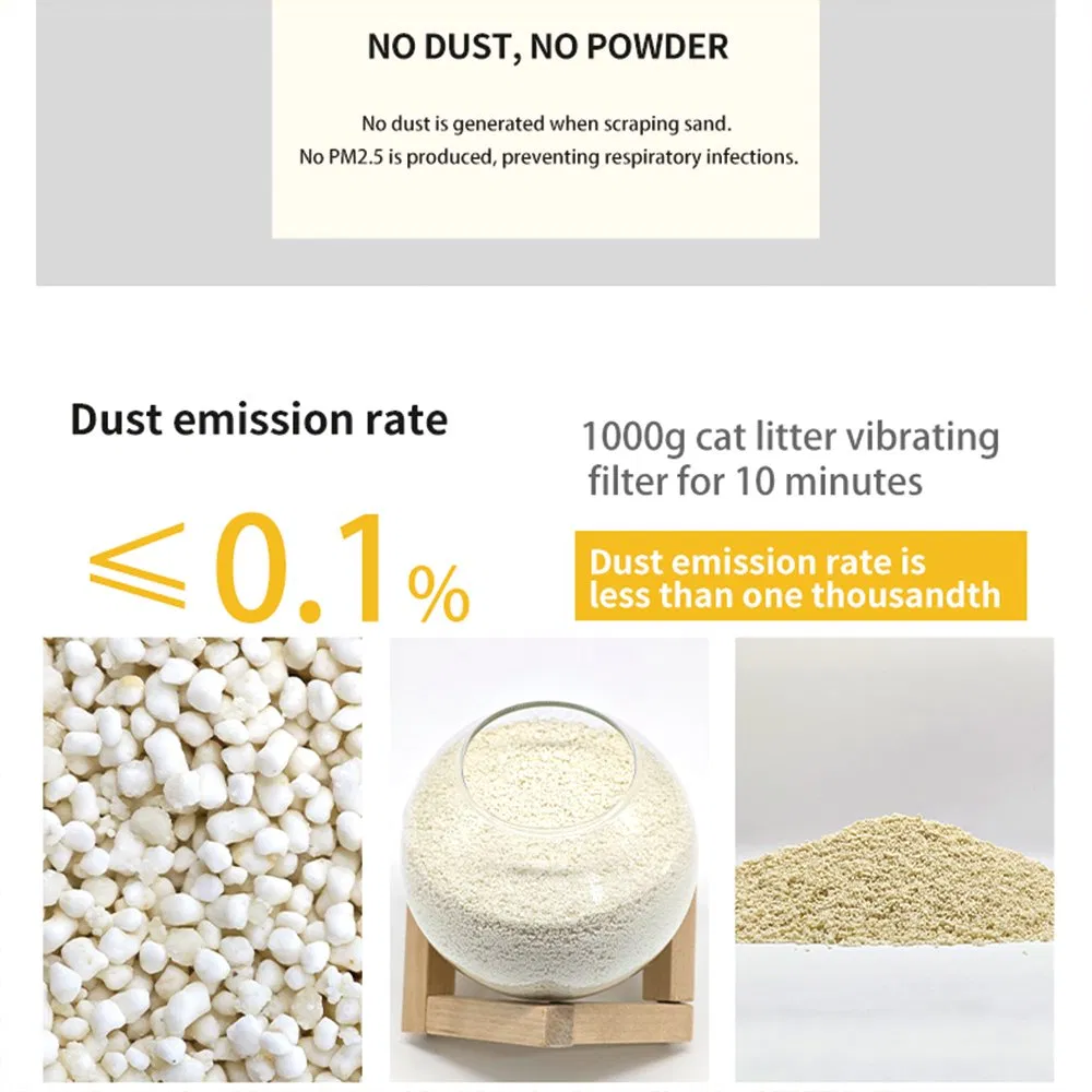 Pet Supplies OEM/ODM Kitten Litter Cassava Cat Litter Plant-Based Raw Materials Healthy and Eco-Friendly Cat Litter