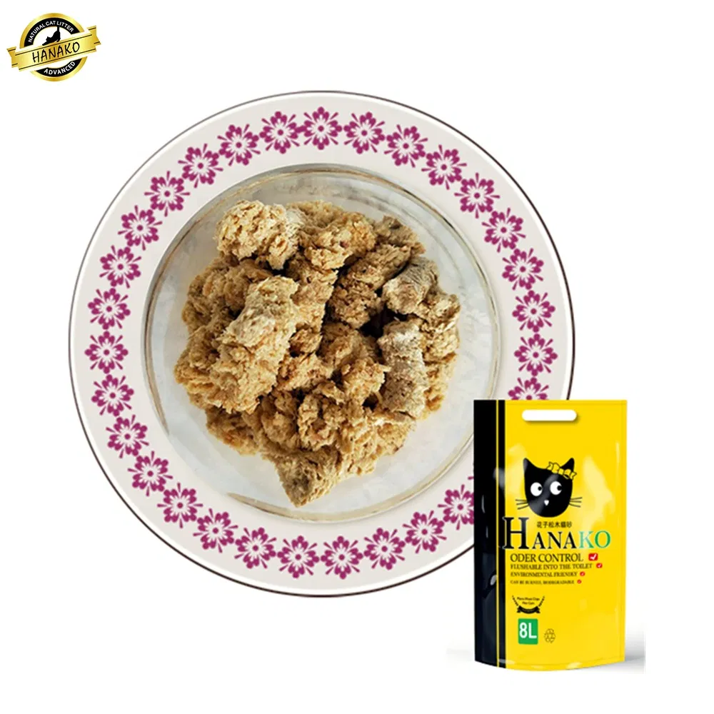 Natural Aroma-Free Biodegradable Pine Wood Clumping Cat Litter