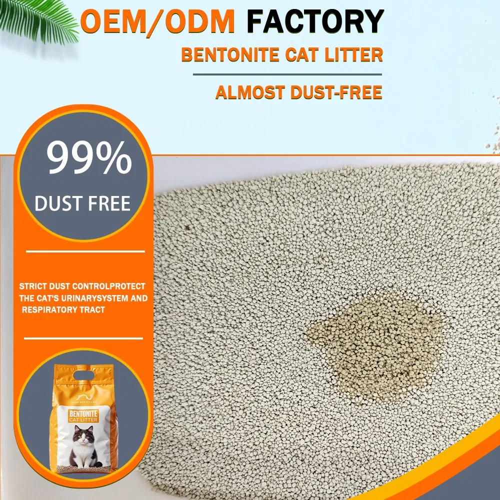 Pet Product Supply Low Tracking Clumping Kitty Litter Affordable Cat Litter Sands Dust-Free Odor Control Cat Litter Sand Affordable Bentonite Cat Litter