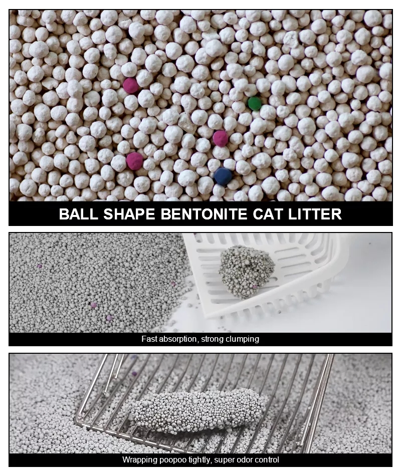 Pet Cleaning Products Tofu/ Bentonite/ Crystal Silica Gel Dust Free Cat Sand Litter with Colorful &amp; Fragrance