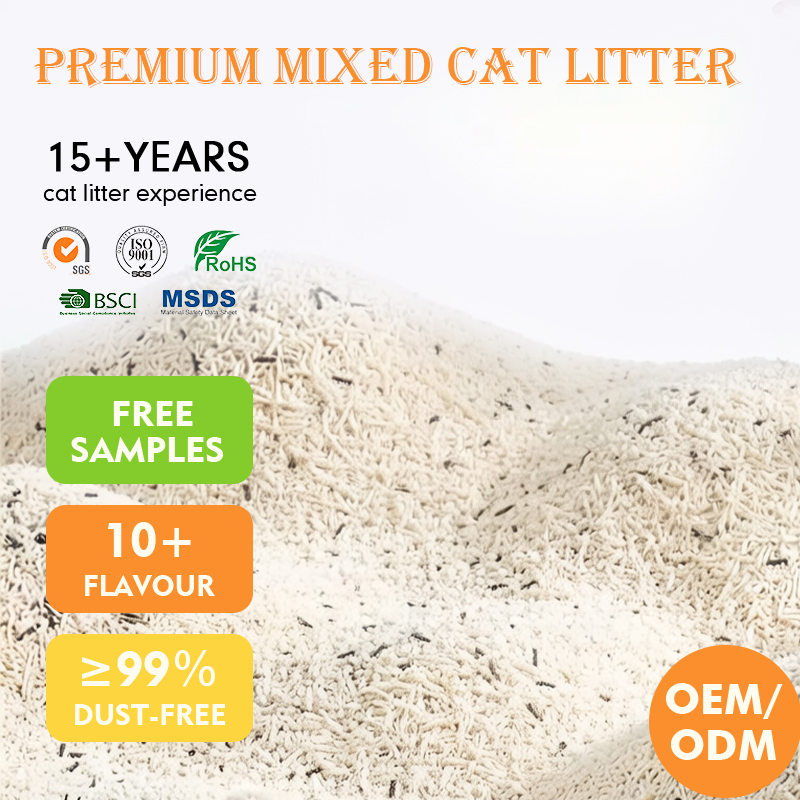 99% Dust Free Biodegradable Arena Para Gatos Cat Litter Mixed