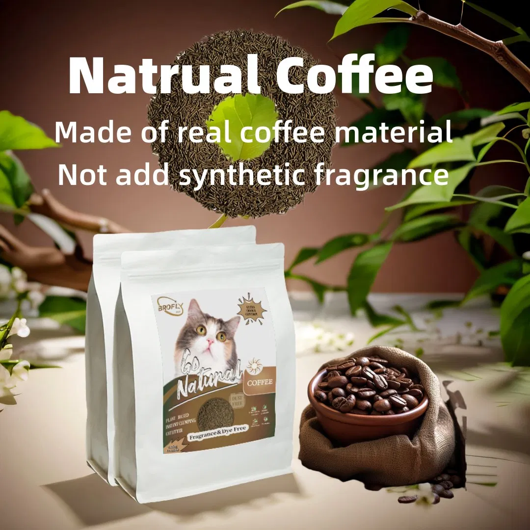 Wholesale Biodegradable Coffee Cat Litter in 2.5kg Kraft Paper Bag
