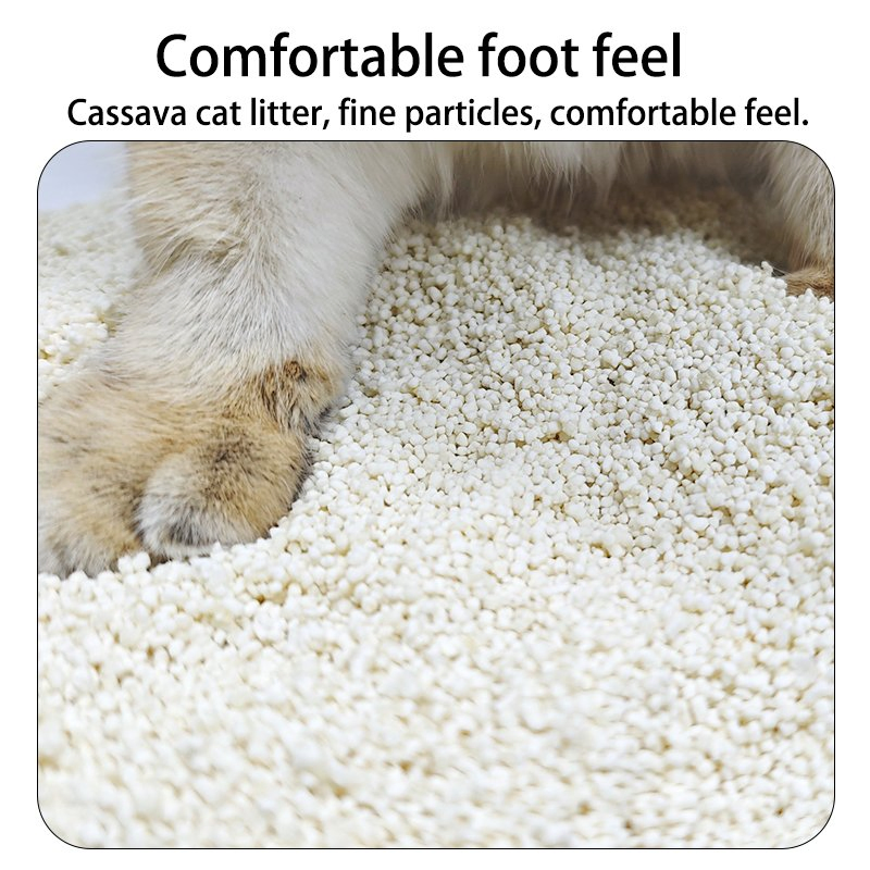 China Cat Litter Manufacturer Customised Cat Litter Pure Natural Plant Cassava Cat Litter Lance Catch Ball 2.5kg/6L Suitable for All Kinds of Cat Litter Box
