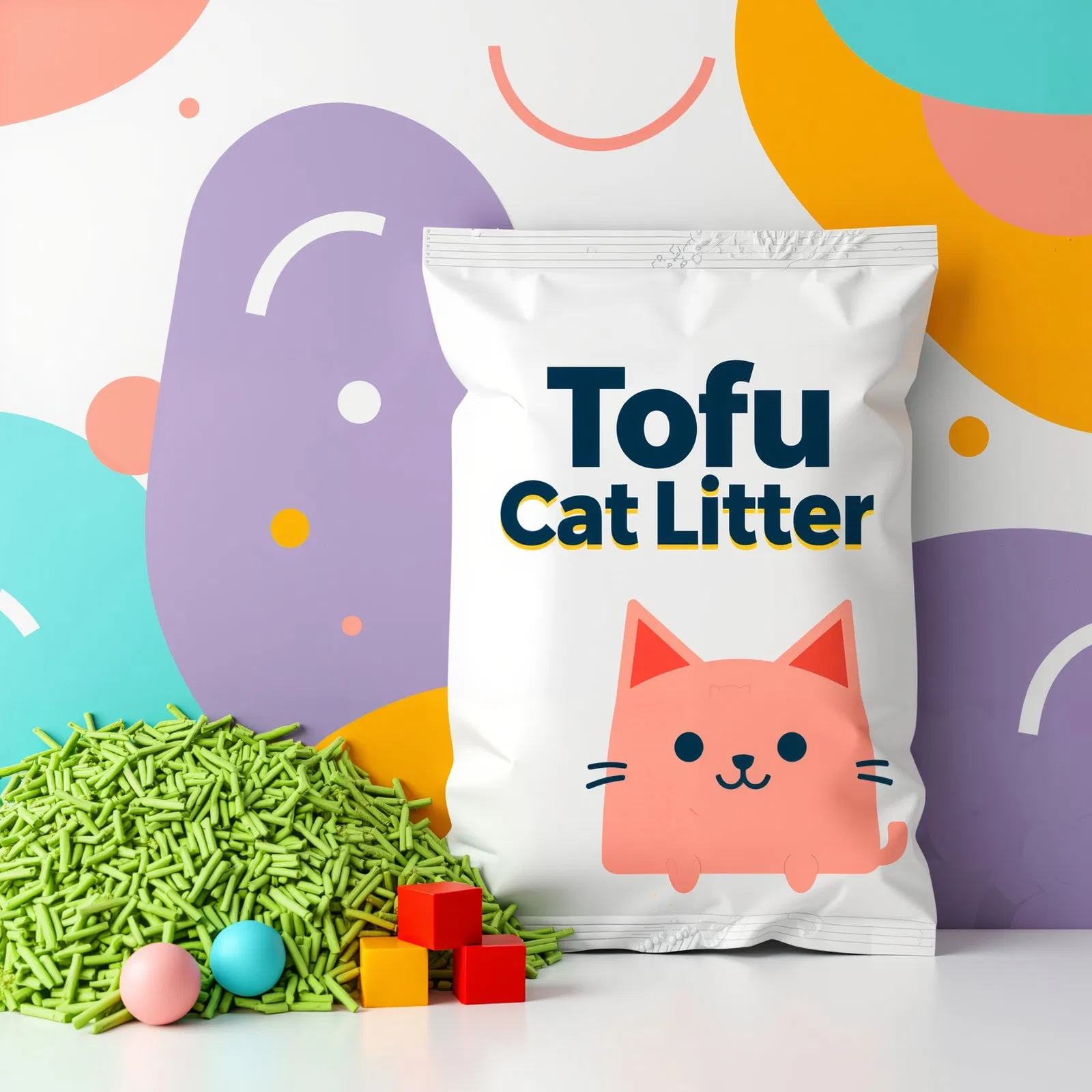 Tofu Cat Litter Cat Sand Biodegradable One Hundred Percent Natural Not Polluting The Environment Easy Scoop Wood Pellets Crushed