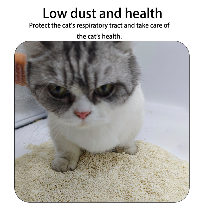 China Cat Litter Manufacturer Customised Cat Litter Pure Natural Plant Cassava Cat Litter Lance Catch Ball 2.5kg/6L Suitable for All Kinds of Cat Litter Box