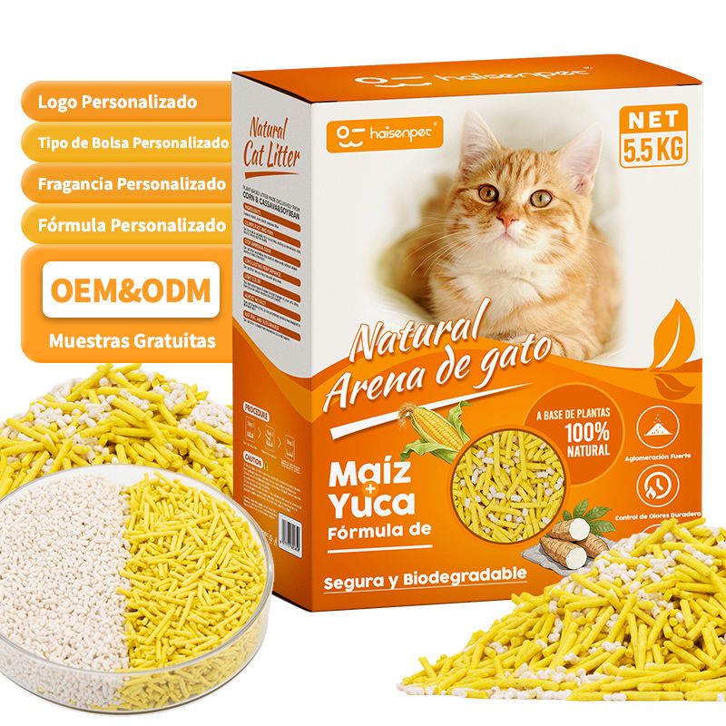 Factory Direct Sales Baby Powder Coffee Lemon Rose Lavender Scented Corn Cassava Cat Litter Arena Para Gatos