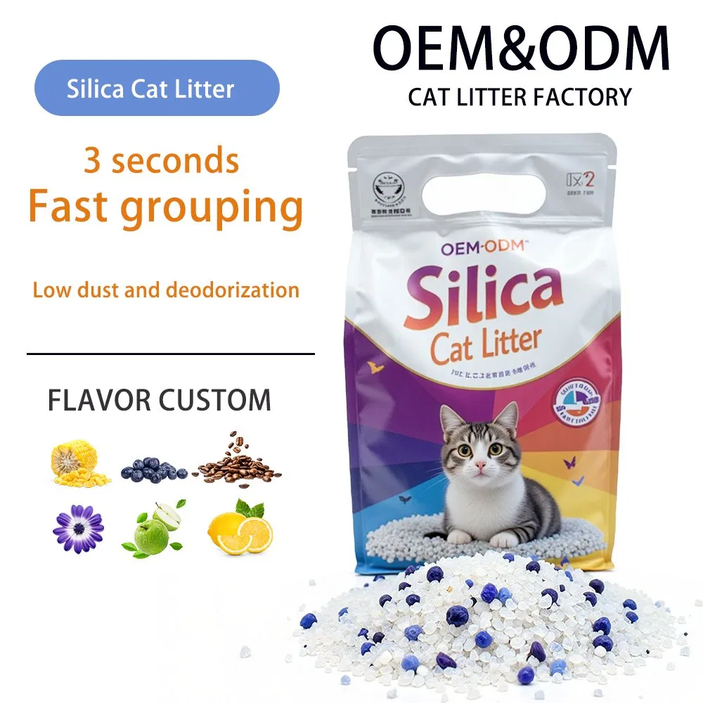 Dust Free Silica Gel Cat Litter Bulk Manufacturing Custom Design Welcome Nala Arena Para Gatos OEM ODM