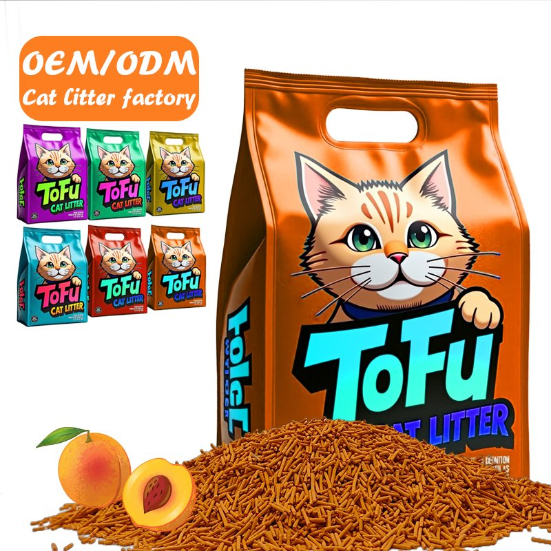 Natural Environmentally Friendly Tofu Cat Litter Dust-Free Hypoallergenic and Non-Irritating Absorbent and Strong Deodorizing Effect Cat Litter