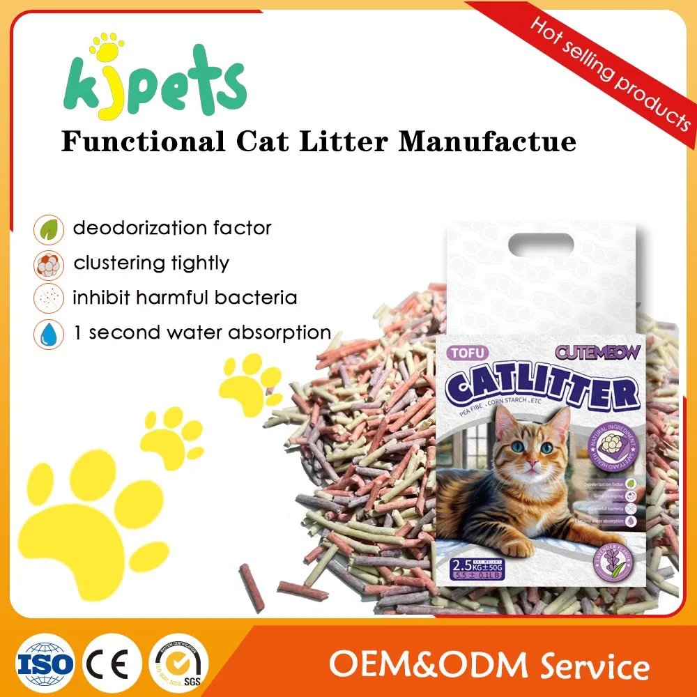 Factory Price Tofu Cat Litter Eco-Friendly Natural Flushable Cat Sand Plant Tofu Cat Litter