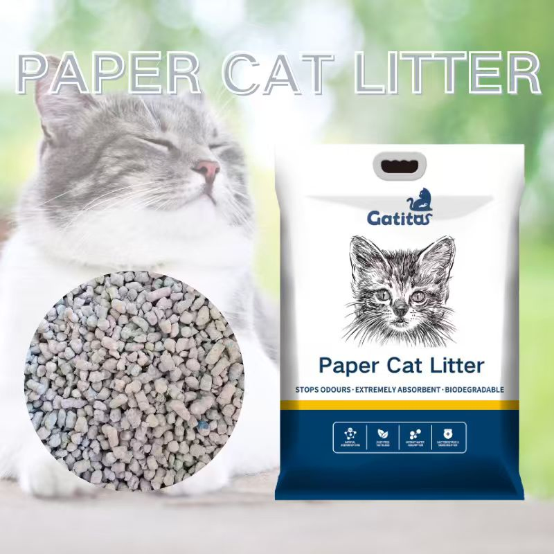 Premium Natural Paper Cat Litter - Dust-Free, Super Absorbent &amp; Clumping Formula for Odor Control, Safe for Kittens &amp; Sensitive Cats