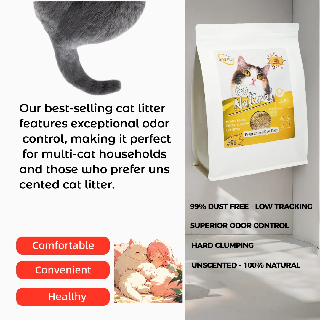 Fast Delivery Natural Corn Cat Litter Low Dust High Absorption Strong Odor Control Environmentally Friendly-Sand