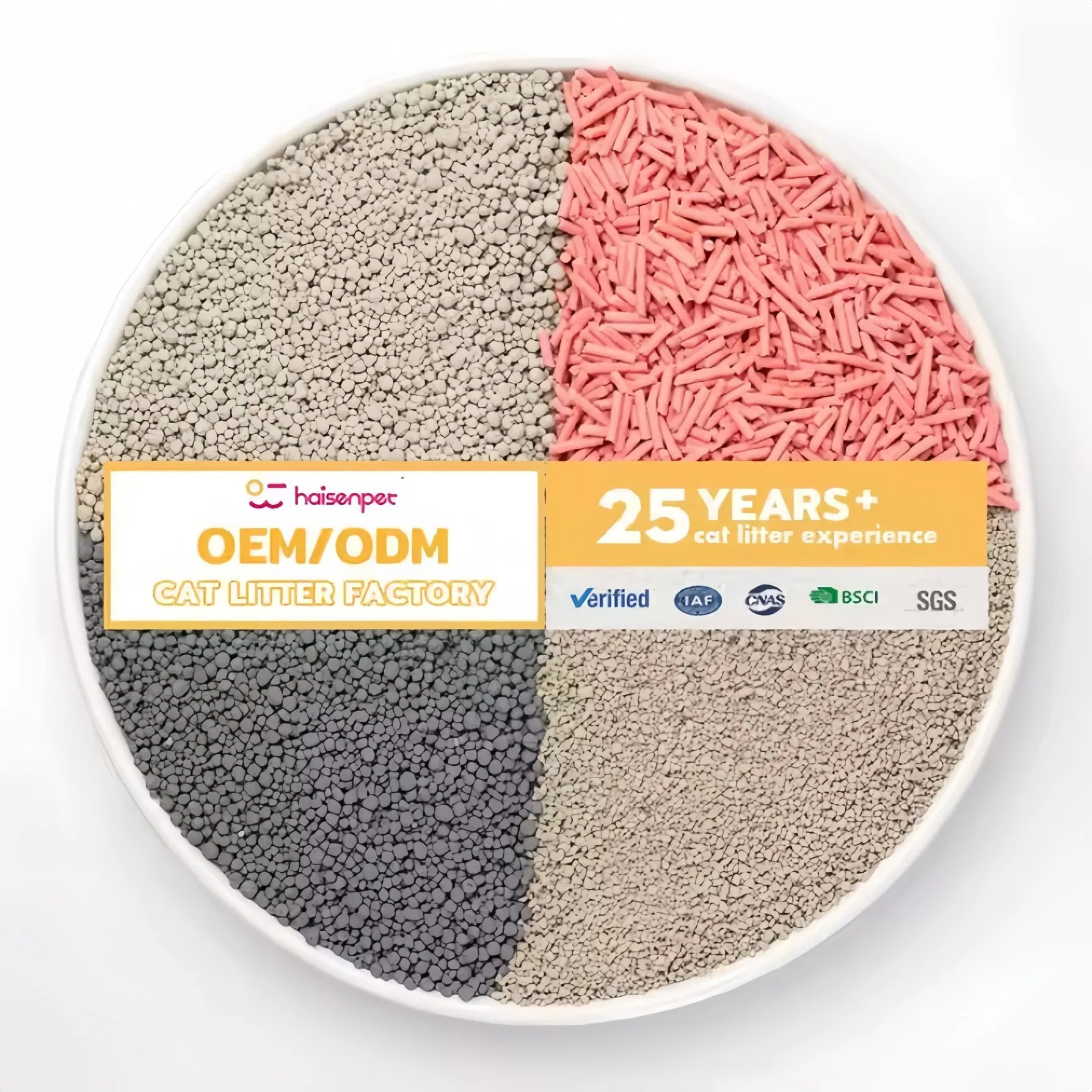 Factory Wholesale Dust Free Pine Corncob Crystal Clumping Bentonite Tofu Cat Litter