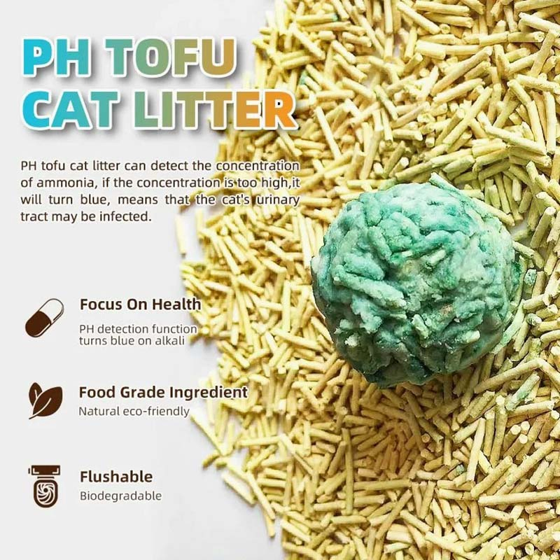 Health Indicator Clumping Flushable Deodorizing Color-Changing Cat Litter with pH Test