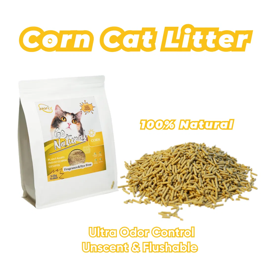 OEM Factory Wholesale 100% Best Natural Kitty Sand Premium Dust Free Clumping Corn Cat Litter