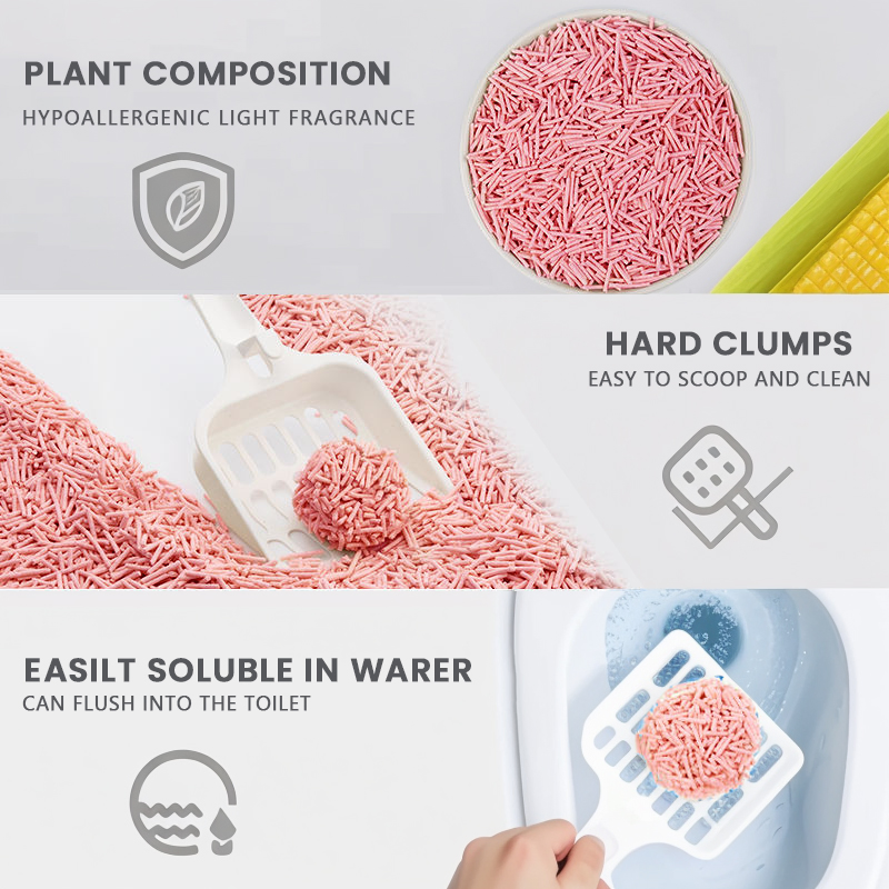 Pet Accessories Easy Scoop Eco Cat Litter Natural Clumping Corn Corn Bulk Wholesale Tofu Cat Litter