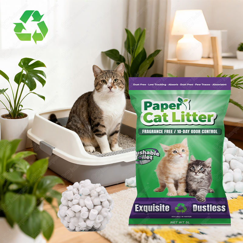 Free Samples Flushable Odor Control Coffee Lemon Rose Lavender Eco Friendly Strong Clumping Paper Cat Litter