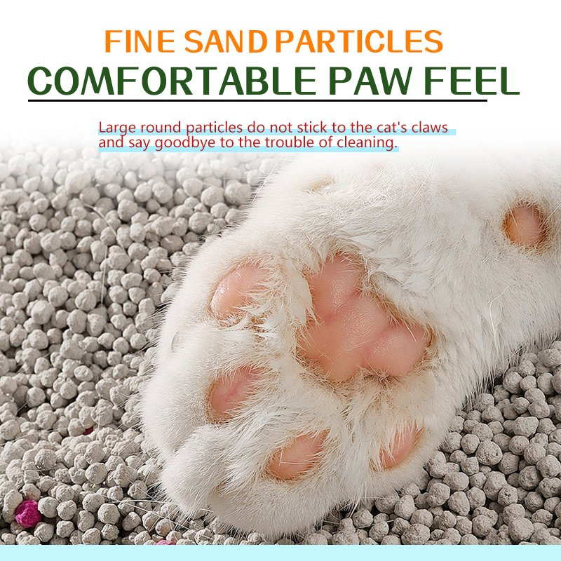 OEM/ODM Cat Sand Factory Paper Box Eco-Friendly Clumping Cat Pet Sand Litter Clean Dust Free Kitty Sand Bulk Powerful Clumping Bentonite Cat Litter