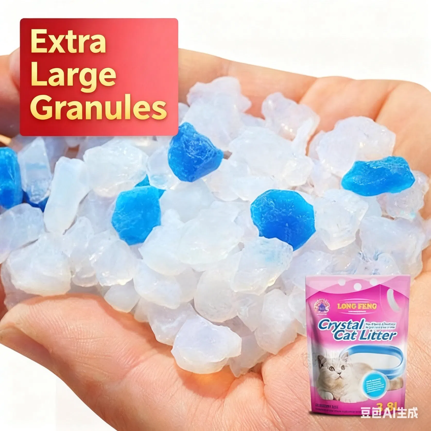 OEM/ODM Deodorizing Crystal Large Granules Eco-Friendly Pet Supplies Silica Gel Cat Litter