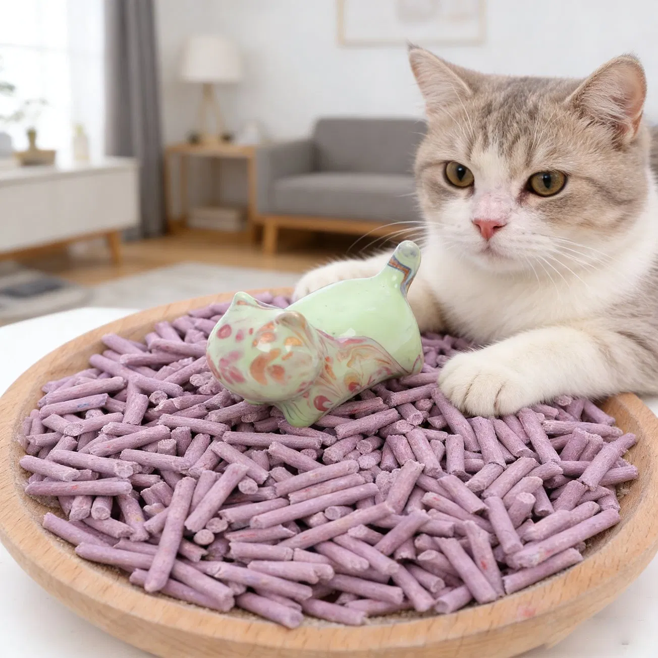 Hot-Selling OEM/ODM Kitty Sand Supplies High Quality Biodegradable Plant Tofu Cat Litter for Smart Pet Toilet