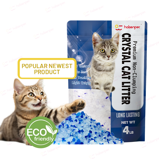 Popular Newest Product Premium Highly Absorbent Easy Cleaning Low Dust Crystal Cat Litter Easy to Clean