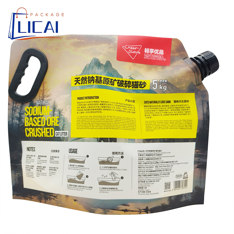 Eco-Friendly Custom Printed Cat Litter with Tofu Packaging