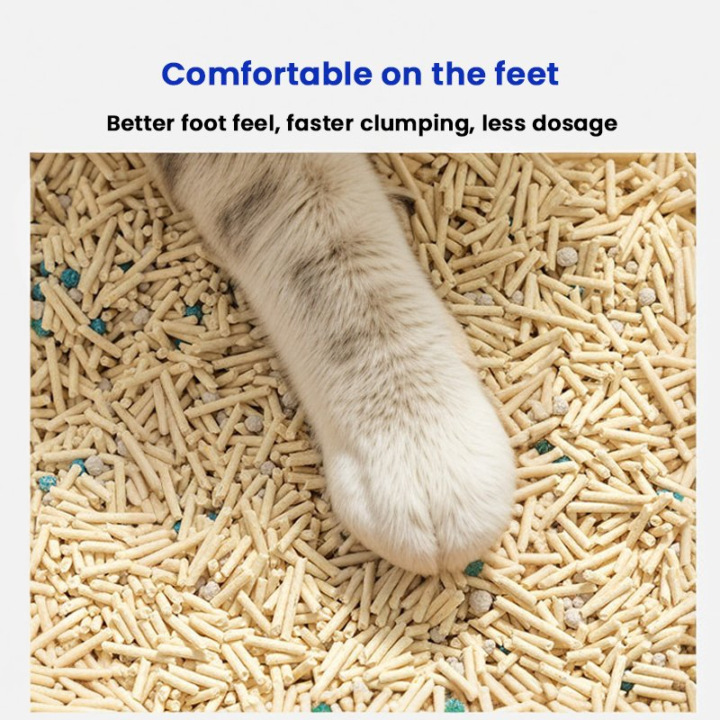 Factory Direct Sales Mixed Cat Litter 6L Tofu Cat Litter Dust-Free Deodorizing Mixed Bentonite Cat Litter Strong Agglomeration Can Be Washed