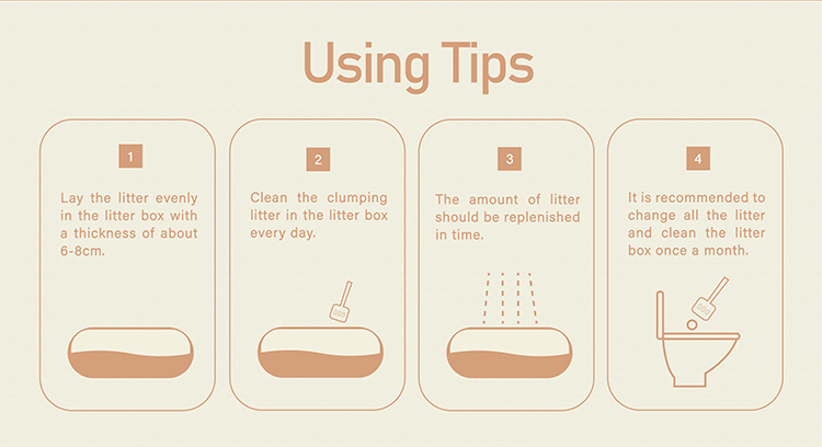 Wholesale Biodegradable Coffee Cat Litter in 2.5kg Kraft Paper Bag