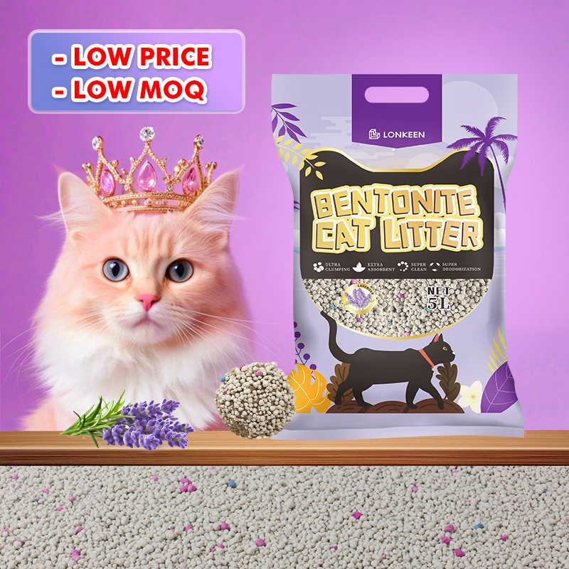 Factory High Quality Cat Litter Sand Clean Anti-Smell High-Clumping Mixed Bentonite Cat Litter with Deodorizer Cover