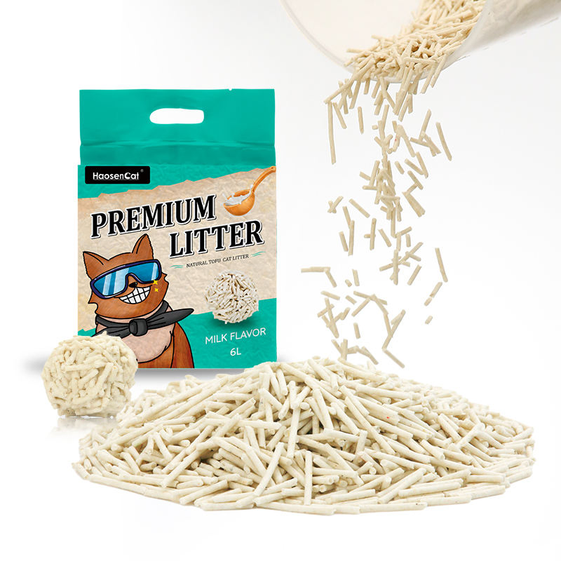 Wholesale Tofu Cat Litter Custom Factory 2.5kg Natur Scented Dust-Free Strong Clumping Soluble Cat Sand