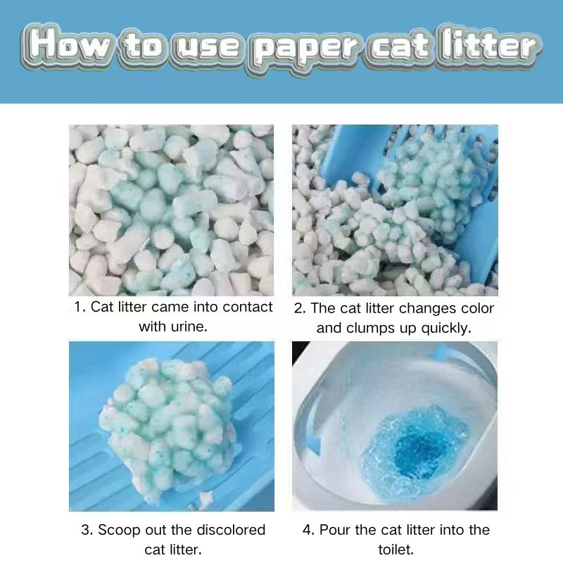 Premium Natural Paper Cat Litter - Dust-Free, Super Absorbent &amp; Clumping Formula for Odor Control, Safe for Kittens &amp; Sensitive Cats