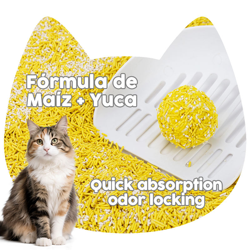 Custom Cat Litter Trade Importer Factory Direct Sale High Quality Eco Friendly Strong Clumping Corn Cassava Cat Litter