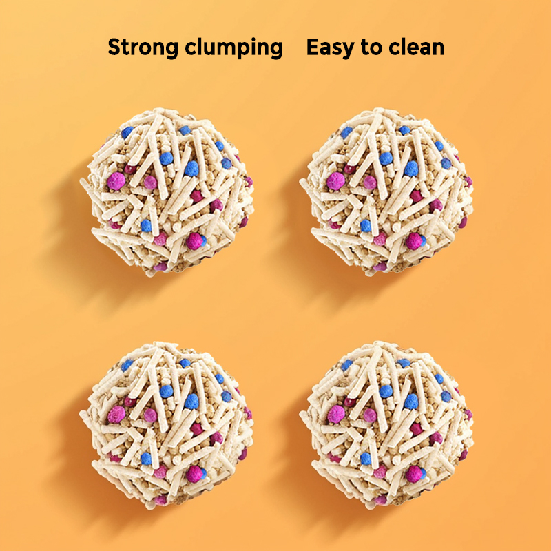 Factory Direct Sales Mixed Cat Litter 6L Tofu Cat Litter Dust-Free Deodorizing Mixed Bentonite Cat Litter Strong Agglomeration Can Be Washed