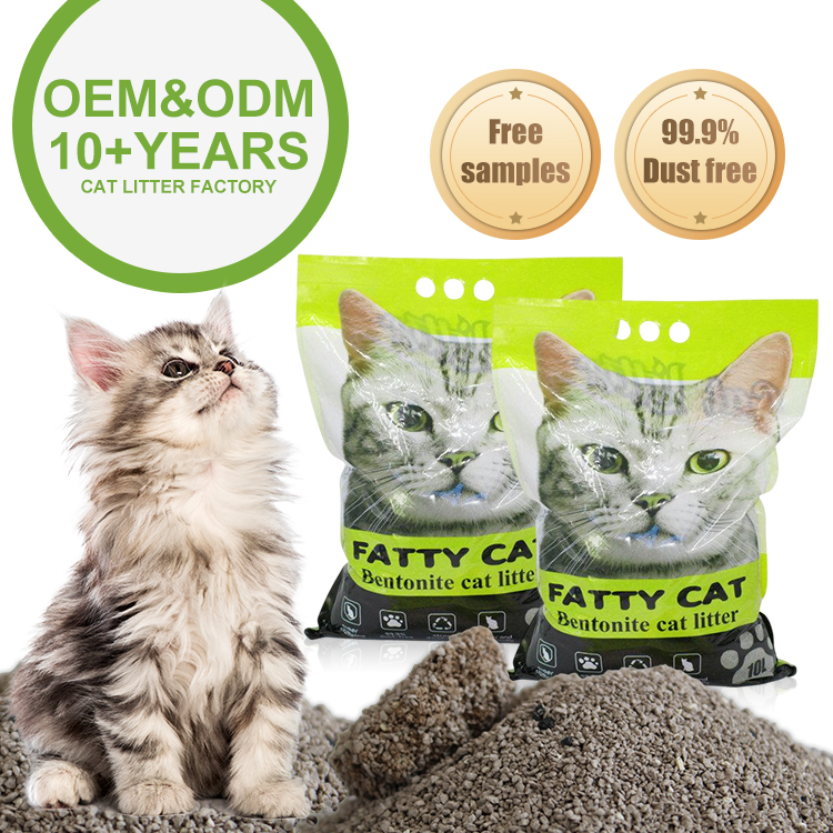 OEM Manufacturers Strong Clumping Easy Clean Natural Sodium Clay Cat Sand Dust Free Premium Bentonite Cat Litter