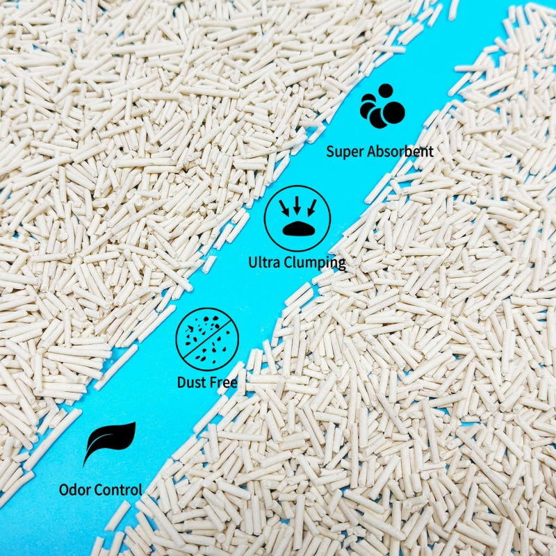 Food Grade Clumping Cat Litter Odor Control 99.9% Dust Free Flushable Low Tracking Lightweight Natural Tofu Cat Litter