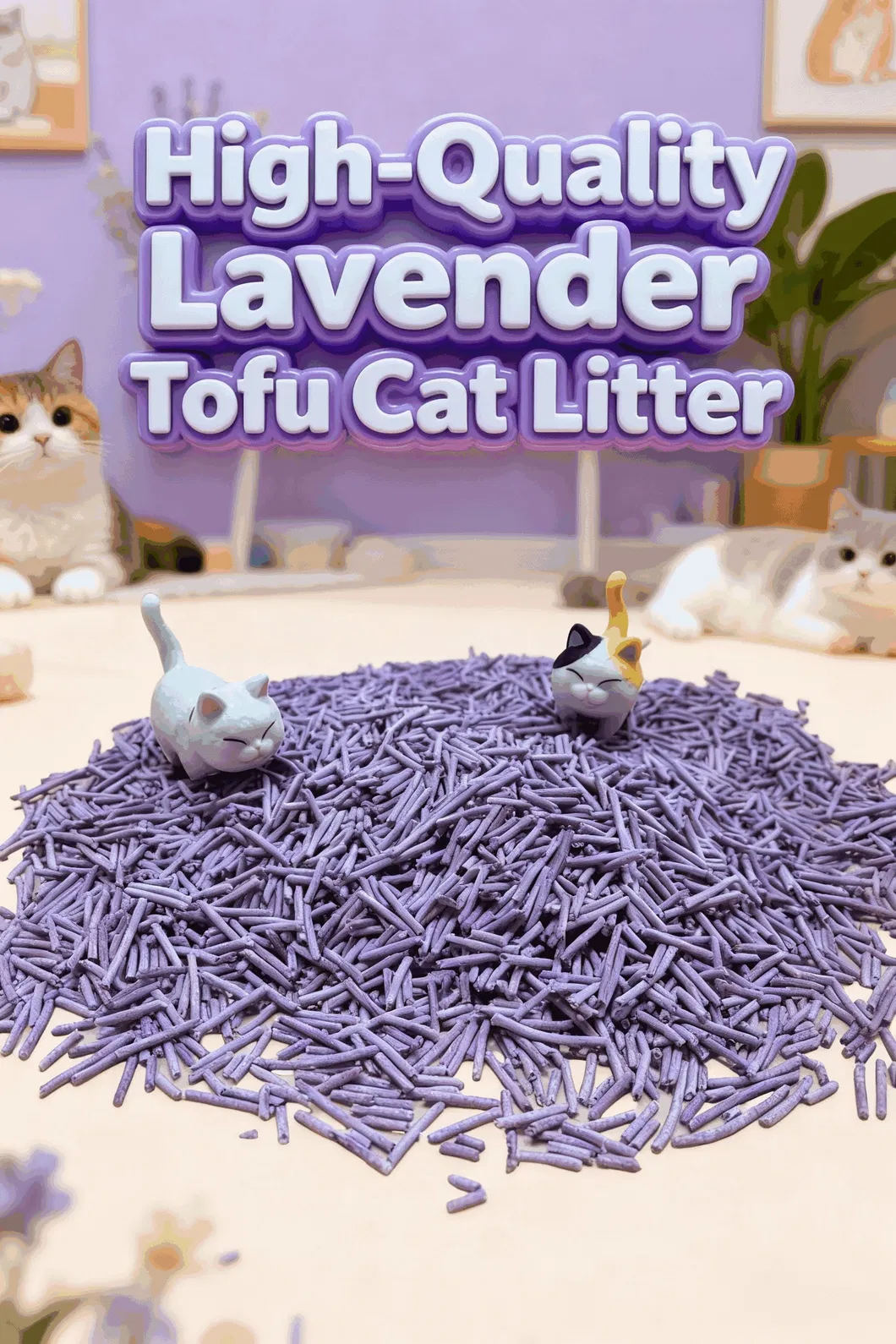 Lavender Scented Tofu Cat Litter