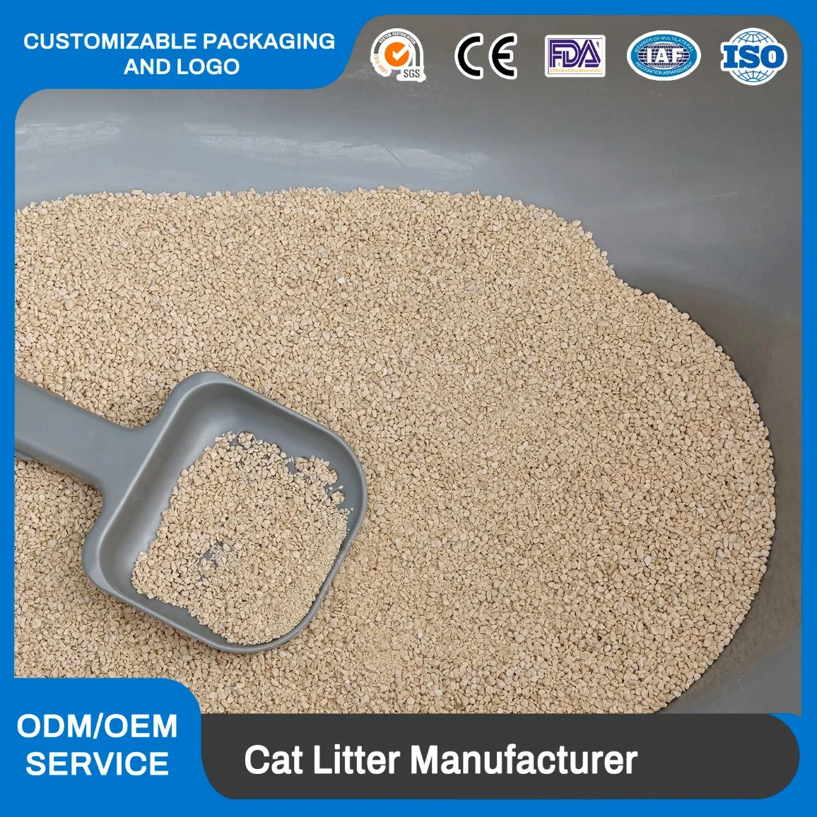 Lightweight No Residue Pet Bamboo and Cassava Cat Litter Ensures Clean Litter Box Surfaces Without Sticking Making Daily Scooping Quick and Effortless
