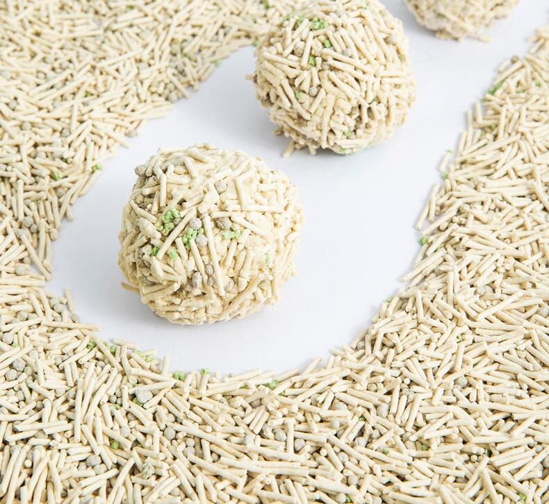 Bamboo&Tea Biodegradable Cat Litter/Flushable Cat Litter in ISO9001/HACCP Approved Competitive Cost Export to USA,Canada,UK,Japan,Korea,Austrilia for Cat Litter