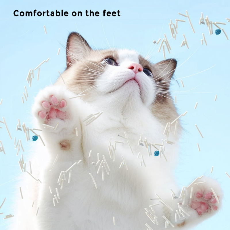 Cat Litter Wholesale Manufacturer Bentonite Tofu Mixed Cat Sands Blueberry Flavour Super Deodorising Eco-Friendly High Quality Biodegradable Kitty Litter