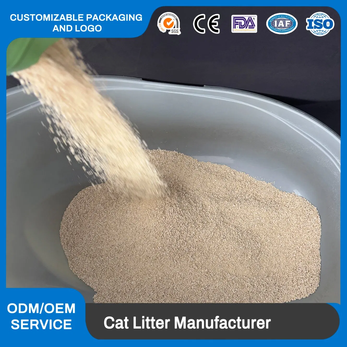 Lightweight No Residue Pet Bamboo and Cassava Cat Litter Ensures Clean Litter Box Surfaces Without Sticking Making Daily Scooping Quick and Effortless