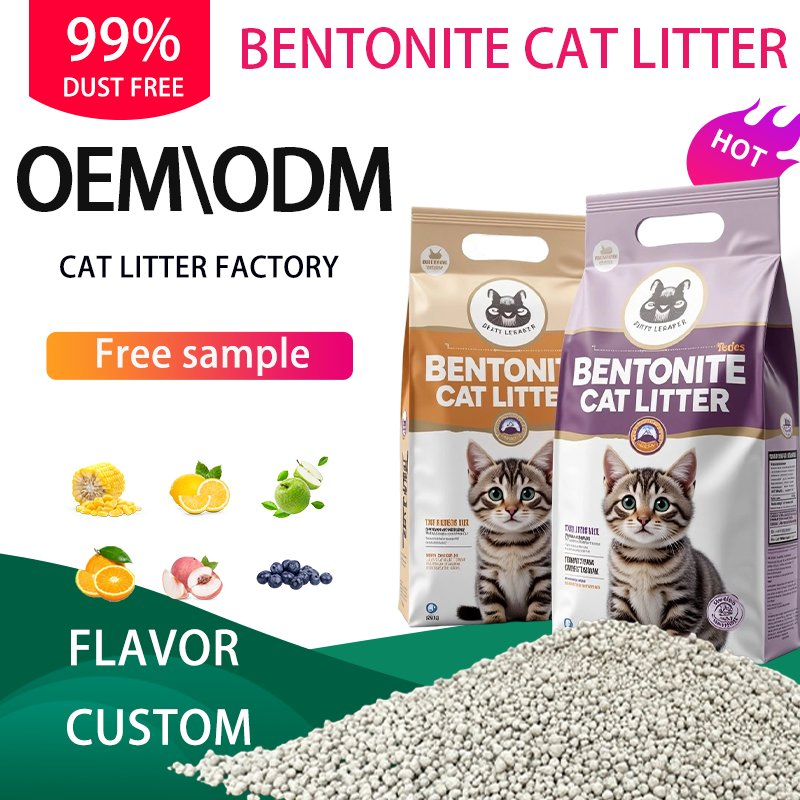 Pet Product Supply Low Tracking Clumping Kitty Litter Affordable Cat Litter Sands Dust-Free Odor Control Cat Litter Sand Affordable Bentonite Cat Litter